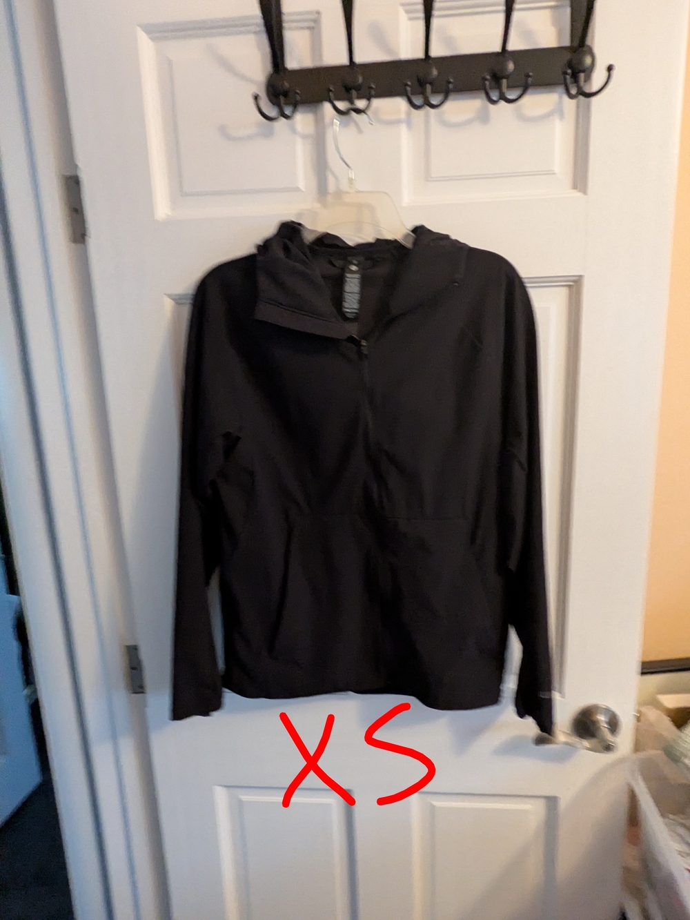lululemon athletica Black Hooded Jacket with Logo Tag